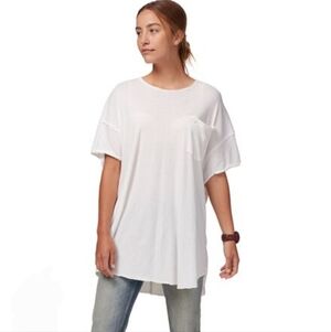 FREE PEOPLE | WE THE FREE Take It Easy White Oversized Slouchy Short Sleeve Tee